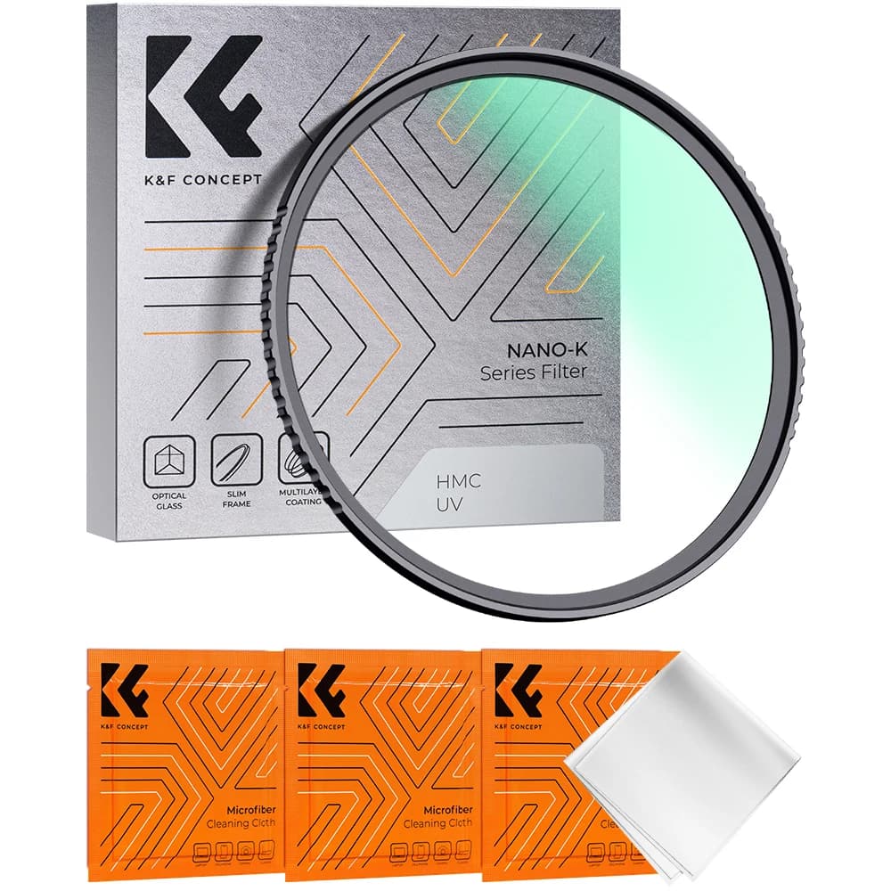 K&F CONCEPT UV Filter Lens MC Ultra Slim Optics with Multi Coated Protection 37mm 39mm 49mm 52mm 58mm 62mm 67mm 77mm 82mm 86mm