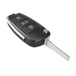 KEYYOU For Audi TT Q3 A8 A6 C5 C6 A4 B6 B7 A3 Folding Car Key Shell 3 Buttons HU66 Uncut Blank Auto Case