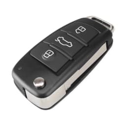 KEYYOU For Audi TT Q3 A8 A6 C5 C6 A4 B6 B7 A3 Folding Car Key Shell 3 Buttons HU66 Uncut Blank Auto Case