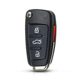 KEYYOU For Audi TT Q3 A8 A6 C5 C6 A4 B6 B7 A3 Folding Car Key Shell 3 Buttons HU66 Uncut Blank Auto Case