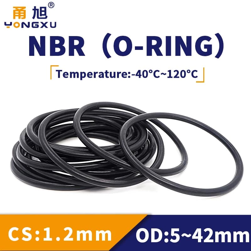 CS1.2/2/4mm OD5-200 NBR O Ring Seal Gasket Thickness Oil and Wear Resistant Automobile Petrol Nitrile Rubber O-Ring Waterproof
