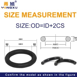 CS1.2/2/4mm OD5-200 NBR O Ring Seal Gasket Thickness Oil and Wear Resistant Automobile Petrol Nitrile Rubber O-Ring Waterproof