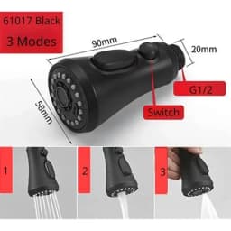 Kitchen Pull Out Faucet Sprayer Nozzle Sprayer ABS Durable Water Saving Shower Spray Head Bathroom Basin Sink Tap Replacement