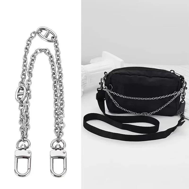 Double Layer Bag Chain For Handbag Decorative Alloy Exquisite DIY Purse Chain Replacement Shoulder Bag Parts Accessories Handles