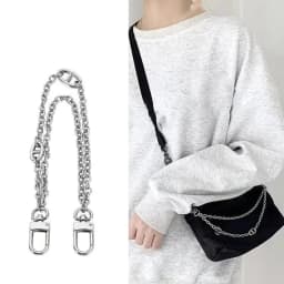 Double Layer Bag Chain For Handbag Decorative Alloy Exquisite DIY Purse Chain Replacement Shoulder Bag Parts Accessories Handles