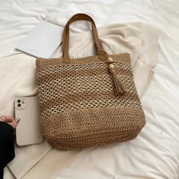 Summer Straw Bags for Women High Quality Rattan Shoulder Bag Travel Handmade Woven Beach Handbags Female Large Capacity Totes