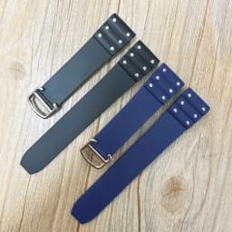 For Cartier Santos strap Silicone bracelet High quality Rubber watchband for Waterproof rubber band 21mm black blue wristband