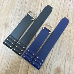 For Cartier Santos strap Silicone bracelet High quality Rubber watchband for Waterproof rubber band 21mm black blue wristband