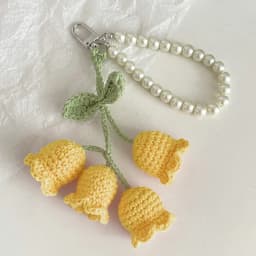 Bag Pendants Creative Cute Pearl Knitted Orchid Flower Fashionable Versatile Bag Accessories Sweet Multifunctional Keychains