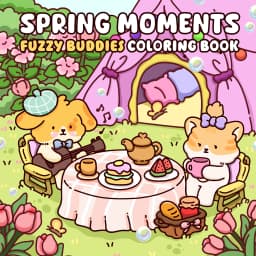 SPRING MOMENTS: Coloring Book for Adults Featuring Cute Cozy Daily Activities for Relaxation (Cozy Spaces Coloring)