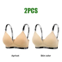 Cross Border Trade Underwear Women Thin Style Without Steel Rings Comfortable Folding Bra Shoulder Strap Sports Breathable Bra