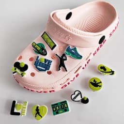 2pcs PVC tennis series ball loving detachable shoe buckle charm accessories decorations for sandals sneaker clog wristbands funs