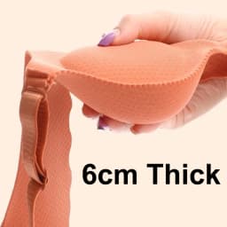 Extreme Push-Up Bra 8cm Thick Pads for Small Bust, Wireless Double Cup Lift, Soft Comfort Fabric, Adjustable Deep V Bras