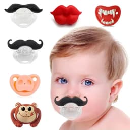Funny Pacifiers for Babies Infants Pacifiers for Toddlers Newborn Cute Mustache Lips Pacifier Teeth Baby Gift for Boys Girls