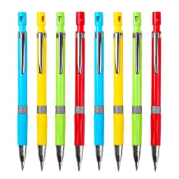 4Pcs/Set 2.0mm Mixed Color Mechanical Pencil with Pencil Sharpener Smooth Writing Office School Stationery Supplies