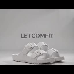 Summer Adjustable Soft Slippers for Men EVA Flat Cloud Slides Lightweight Non-slip Solid Color Beach Man Sandals Plus Size