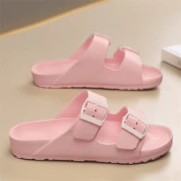 Summer Adjustable Soft Slippers for Men EVA Flat Cloud Slides Lightweight Non-slip Solid Color Beach Man Sandals Plus Size