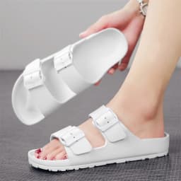 Summer Adjustable Soft Slippers for Men EVA Flat Cloud Slides Lightweight Non-slip Solid Color Beach Man Sandals Plus Size