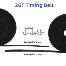 5/10/50M GT2-6/10mm Open Timing Belt 2GT Aramid Fiber Rubber/PU with Steel Core Gt2 Belt Cutting Length for 3D Printer Wholesale