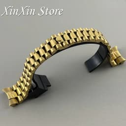 20mm Width 904L Solid Stainless Steel Strap Brushed Polished Oyster Jubilee Presidential Bracelet NH35 Part Glide Lock Clasp