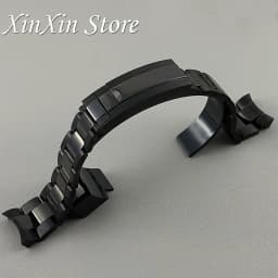 20mm Width 904L Solid Stainless Steel Strap Brushed Polished Oyster Jubilee Presidential Bracelet NH35 Part Glide Lock Clasp