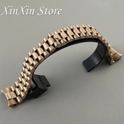 20mm Width 904L Solid Stainless Steel Strap Brushed Polished Oyster Jubilee Presidential Bracelet NH35 Part Glide Lock Clasp