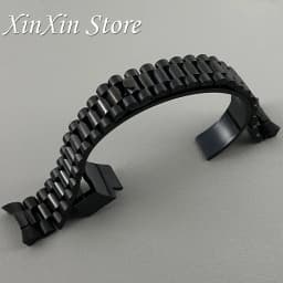 20mm Width 904L Solid Stainless Steel Strap Brushed Polished Oyster Jubilee Presidential Bracelet NH35 Part Glide Lock Clasp