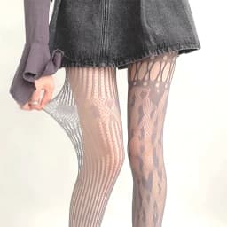 Sexy Fishnet Hollow Out Heart Pantyhose Women New Asymmetric Design Holes Slim Mesh Tights JK Japanese Style Y2k Nylon Hosiery