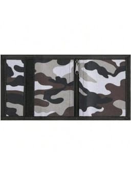 Camo Print Kids Wallet with Lanyard for Boys Girls Teens Trifold Wallet for Men Women Army Camouflage Wallets Credit Card Holder