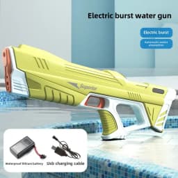New Children Electric Water Gun Wholesale AutomaticWater Absorption Battery DisplayLarge Capacity Boys' Water PlayToyWaterGun