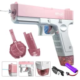 New Children Electric Water Gun Wholesale AutomaticWater Absorption Battery DisplayLarge Capacity Boys' Water PlayToyWaterGun