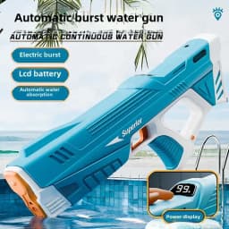 New Children Electric Water Gun Wholesale AutomaticWater Absorption Battery DisplayLarge Capacity Boys' Water PlayToyWaterGun