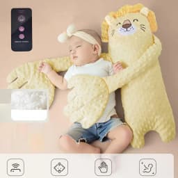 Remote Control Electric Baby Sleep Toy Cartoon Bear Shaped Plush Soothing Dolls Cartoon Baby Sleep Aid Comfort Soother Pillow