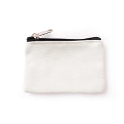 DIY Plain Canvas Cotton Bag Pure Zipper Coin Key Bag Money Pocket Women Men Hand-held Coin Purse Small Wallet Kid