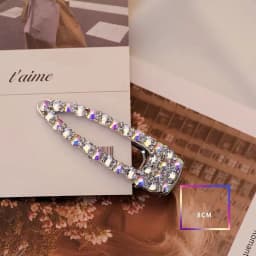Korea Shiny Rhinestones Hair Clips Women Crystal Hairpin Geometric Waterdrop Imitiation Pearl Hair Accessories Girl Dropshipping