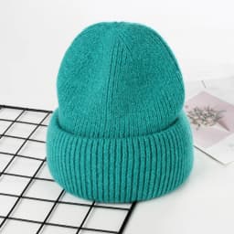 VISROVER 9 Colors Unisex Solid Color Real Rabbit Fur Beanies Winter Hat For Woman Knit Bonnet Acrylic Woman Autumn Warm Skullies