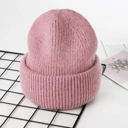 VISROVER 9 Colors Unisex Solid Color Real Rabbit Fur Beanies Winter Hat For Woman Knit Bonnet Acrylic Woman Autumn Warm Skullies