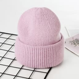 VISROVER 9 Colors Unisex Solid Color Real Rabbit Fur Beanies Winter Hat For Woman Knit Bonnet Acrylic Woman Autumn Warm Skullies