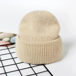 VISROVER 9 Colors Unisex Solid Color Real Rabbit Fur Beanies Winter Hat For Woman Knit Bonnet Acrylic Woman Autumn Warm Skullies