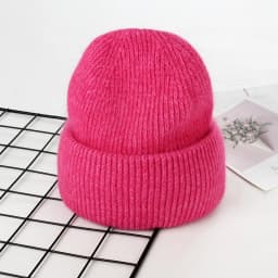 VISROVER 9 Colors Unisex Solid Color Real Rabbit Fur Beanies Winter Hat For Woman Knit Bonnet Acrylic Woman Autumn Warm Skullies