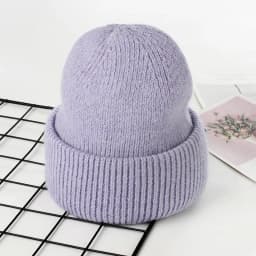 VISROVER 9 Colors Unisex Solid Color Real Rabbit Fur Beanies Winter Hat For Woman Knit Bonnet Acrylic Woman Autumn Warm Skullies
