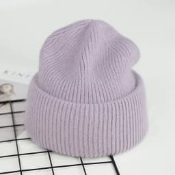 VISROVER 9 Colors Unisex Solid Color Real Rabbit Fur Beanies Winter Hat For Woman Knit Bonnet Acrylic Woman Autumn Warm Skullies