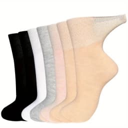 7 pairs women's non binding diabetes socks comfortable breathable shoes suitable for elderly and pregnant women for fat feet