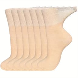 7 pairs women's non binding diabetes socks comfortable breathable shoes suitable for elderly and pregnant women for fat feet