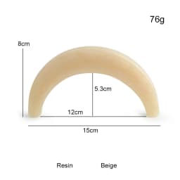 1CP Moon Resin Handle with Horseshoe Buckle Crossbody Bag Shoulder Bag Leather Bag Arched Handle DIY Wallet Making