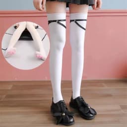 Womens Thigh High Stockings Cat Paw Pad Ladies Girls pink Long Over 3D Above Knee Socks Cosplay Lace Lolita Harajuku Y2k female