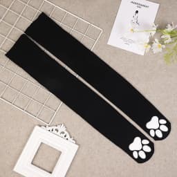 Womens Thigh High Stockings Cat Paw Pad Ladies Girls pink Long Over 3D Above Knee Socks Cosplay Lace Lolita Harajuku Y2k female