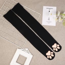 Womens Thigh High Stockings Cat Paw Pad Ladies Girls pink Long Over 3D Above Knee Socks Cosplay Lace Lolita Harajuku Y2k female