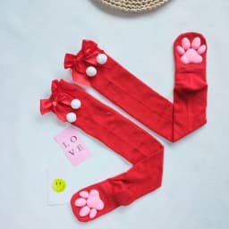 Womens Thigh High Stockings Cat Paw Pad Ladies Girls pink Long Over 3D Above Knee Socks Cosplay Lace Lolita Harajuku Y2k female