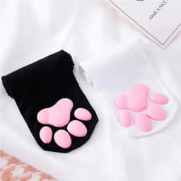 Womens Thigh High Stockings Cat Paw Pad Ladies Girls pink Long Over 3D Above Knee Socks Cosplay Lace Lolita Harajuku Y2k female